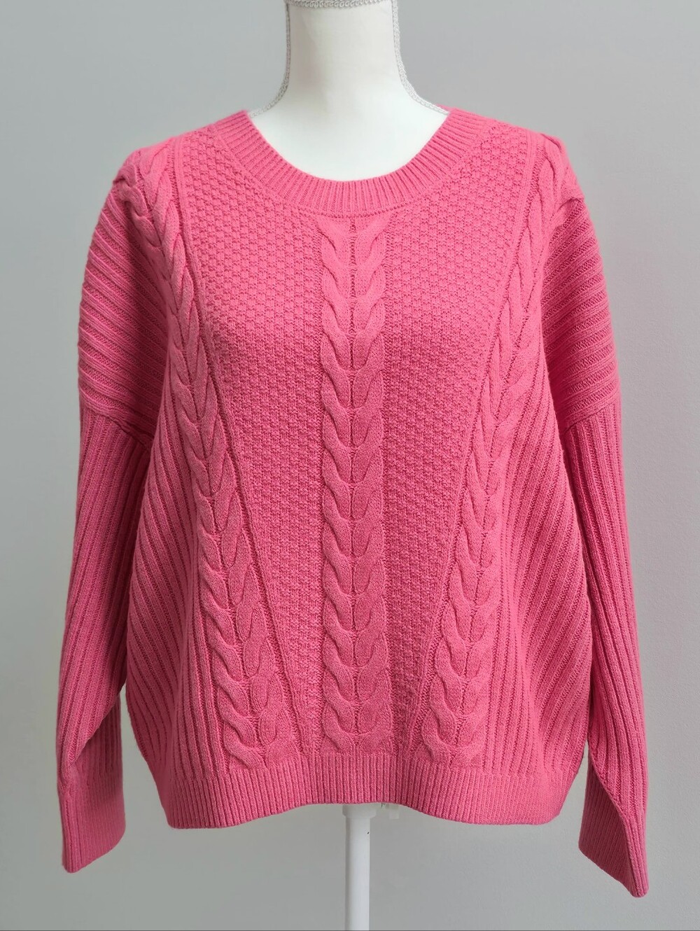 Tommy Hilfiger | Pink Bobbi Cable Knit Pullover Sweater